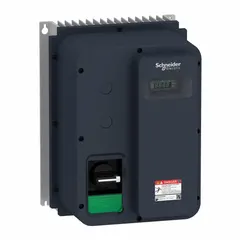 The SCHNEIDER Altivar ATV320U30N4WS is a compact variable frequency drive with three-phase input and output, rated at 3 hp. It features an IP65 enclosure for protection against dust and water ingress, and is designed without bypass. Typical applications include speed and torque control of three-phase induction motors in conveyors, pumps, and fans.