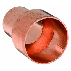 Wrot copper coupling with cup x FTG configuration for transitioning between 4 in CTS and 2 1/2 in CTS copper tubing. Designed for sweat/solder installation in plumbing, HVAC, and industrial piping systems.