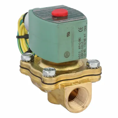 REDHAT Solenoid Valve: 2-Way, Normally Closed, 1/2 in Pipe Size, 110V AC/120V AC - 2-Way/2-Position, Normally Closed Solenoid Valves