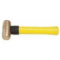 Bronze Mallet: Fiberglass Handle, Textured Grip, 1 lb Head Wt, 1 in Dia, 2 1/2 in Head Lg (MPN AM1BZFG)