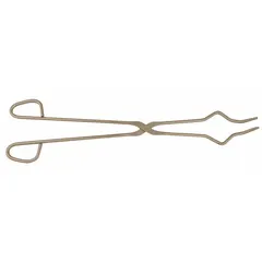 Crucible Tongs, 18 in Overall Length, Stainless Steel, Uncoated, 1 in Tip Length, for Crucibles/Dishes, ASTM