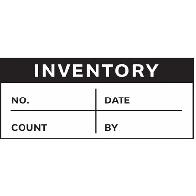 STRANCO Inspection Label: 1 1/2 in Wd, 5/8 in Ht, Black/White, Rectangle, Laminated - Safety
