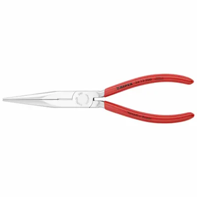 KNIPEX Long Nose Plier: 1 in Max Jaw Opening, 8 in Overall Lg, 3 in Jaw Lg, 1/8 in Tip Wd - Needle-Nose Pliers