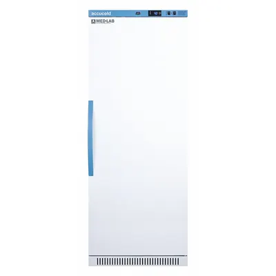 ACCUCOLD Lab Refrigerator: 12 cu ft, Upright, 2°C to 10°C, 24 3/8 in Overall Dp - General Purpose Lab Refrigerators