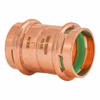 QUICKFITTING SUREPRESS Press Copper Coupling with Stop: 1 in CTS x 1 in CTS size, Dimple Center Stop (MPN SPWC33R)