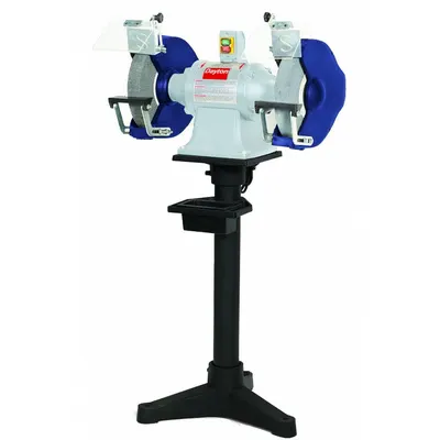 Dayton Bench Grinder with Stand: Fixed Speed, 2 hp, 12 in Max Wheel Dia, 1,725 RPM - Fixed-Speed Pedestal Grinders