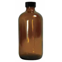 QORPAK Sampling Bottle: 240 mL, Amber, 24-400, Polypropylene, 108, PTFE, Type III (MPN GLC-10236)
