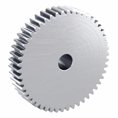 KHK GEARS Spur Gear: Module m 1.5, 50 Teeth, 12 mm Bore Dia, Stainless Steel, 20° Pressure Angle - Metric Spur Gears with Standard Hub