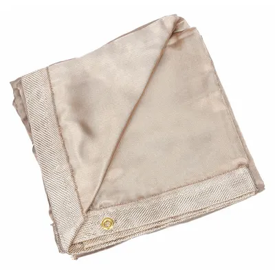 TILLMAN Welding Blanket: Silica-Cloth, 6 ft Wd, 6 ft Lg, Tan - Heavy-Duty Silica-Cloth Welding Blankets