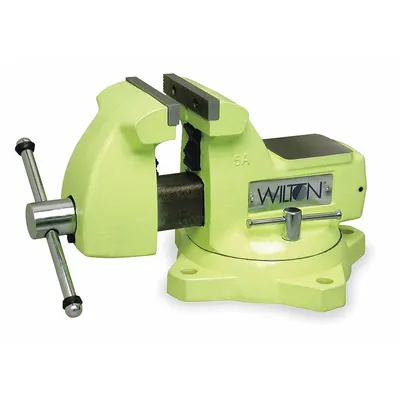 WILTON Combination Vise: Std Duty, Enclosed, High Vis, 6 in Jaw Face Wd - High-Visibility Combination & Pipe Bench Vises