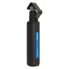 Standard cushion-grip cable slitter for round cable jackets. Overall length of 5 1/4 in. Used by technicians to strip outer sheathing from cables in telecommunications, electrical, and maintenance applications.