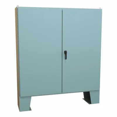HAMMOND Electrical Enclosure: Steel, 72 in x 72 in x 17 in, NEMA 12, w/Panel, Solid Cover - Steel Dust-Tight Enclosures