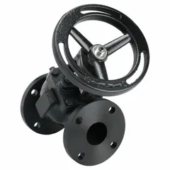 Cast iron triple duty valve with flanged connections for 2 1/2 in pipe. Combines check, shutoff, and balancing functions in one unit. Temperature range 60°F to 300°F. Suitable for HVAC and industrial piping systems requiring flow regulation and backflow prevention.