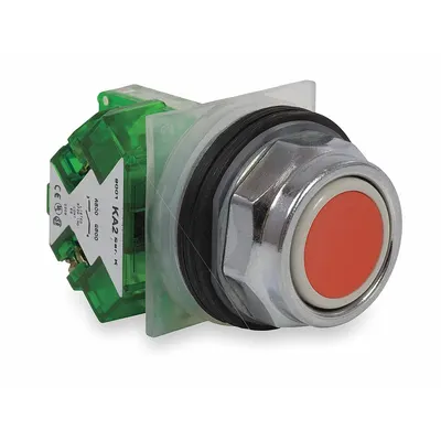 SCHNEIDER Flush Push Button Operator: Non-Illuminated, Flush Profile, Metallic, 30 mm - Flush-Mount Push Buttons