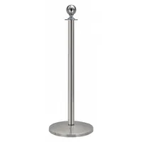 Ball Top Rope Post: Sphere, 39 in Post Ht, Stainless Steel, Sphere, 36 in to 40 in, Nonfillable Base (MPN QWAY312-3P)