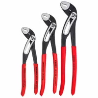 Water Pump Plier Set: V, Self Adjusting, 2 in_1 1/2 in_2 3/4 in Max Jaw Opening, 9 Jaw Positions (MPN 00 20 07 US1)