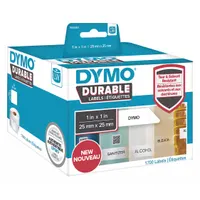 Pre-Cut Label Stock Roll: 1 in x 1 in, Acrylic, Permanent Adhesive, 850 Labels, Permanent (MPN 1933083)