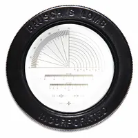 BAUSCH & LOMB Magnifier Measuring Scale: Protractor Measurement, 1/16 in Radius - Min, 3/4 in Range (MPN 81-34-36)