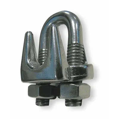 Dayton U-Bolt Clip, 304 Stainless Steel, Cast, Silver, 3 1/4 in Turnback - U-Bolt Clips