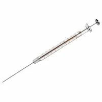 HAMILTON Chromatography Syringe: 50 ul Capacity - mL, Gastight, Borosilicate Glass, PTFE, Cemented (MPN 80900)