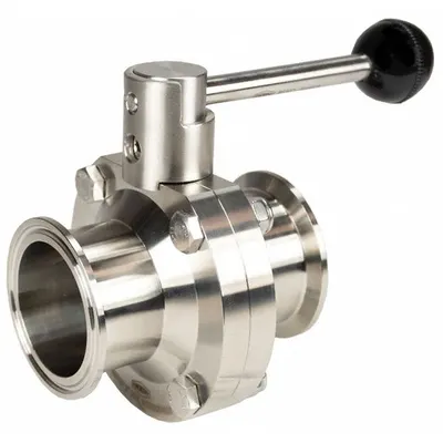 DIXON Butterfly Valve: 3/4 in Pipe Size, Clamp, 140 psi Max. Pressure (CWP) - 3-A Certified Stainless Steel Butterfly Valves