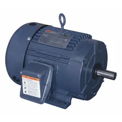 This Dayton rigid base 3-phase AC motor delivers 3 hp at 1760 RPM on 230/460V AC, drawing 7.6/3.8 A full-load current. The totally enclosed fan-cooled (TEFC) enclosure protects against dust and moisture. Suitable for industrial applications such as pumps, fans, conveyors, and compressors requiring a rigid base mount.