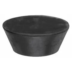 APPROVED VENDOR SBR Rubber Stopper, Size 16, Black, 127 mm Top Dia, 90 mm Bottom Dia, 50 mm Ht, ASTM D2000