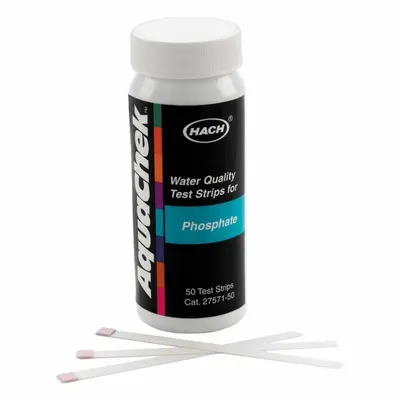HACH Chemical Test Strips: Orthophosphate (as PO4), 0 to 50 ppm Phosphate, Test Strips - Single-Parameter Test Strips