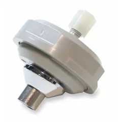 This push button assembly is constructed from stainless steel and ABS. It is designed for use with Penal-Trol® series institutional toilet flush systems. Typical applications include commercial restrooms requiring vandal-resistant operation.