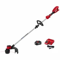 MILWAUKEE String Trimmer Kit: 16 in Cutting Wd, Straight Shaft, 73.6 in Shaft Lg, Not Capable, 27 cc (MPN 2828-21E)