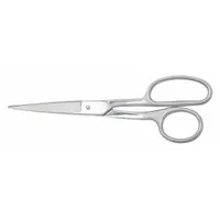 HERITAGE Carpet Shears: Right-Hand, 8 in Overall Lg, Straight, Nickel Chrome, Pointed, Silver (MPN GP717C)