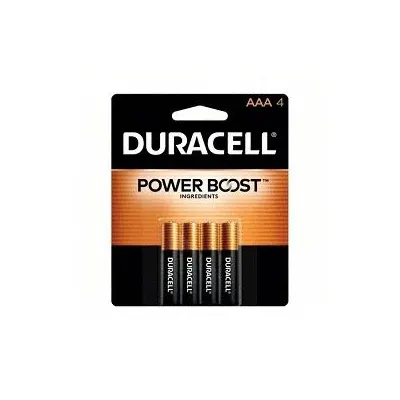 DURACELL Battery: AAA, Premium, Alkaline, 1.5V DC, CopperTop