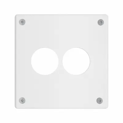 LEGRAND Wall Plate: Single Circular Opening, 2 Gang, White - Tamper-Resistant Wall Plates