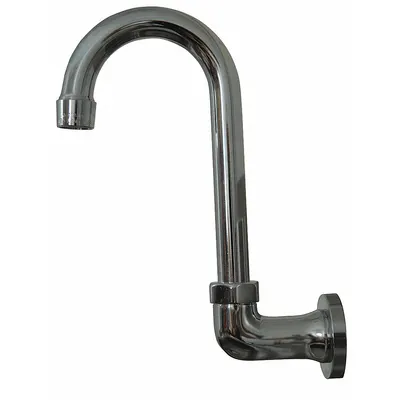 ADVANCE TABCO Spout: Spout, Gooseneck, Swivel Spout, Brass, Chrome, 2 gpm Flow Rate - Gooseneck Faucet Spouts