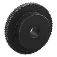 Ratchet Gear: 2.09 Pitch, 90 Teeth, 12 mm Bore Dia, Black Oxide-Coated Steel, 60 mm Outside Dia (MPN SRTB2/3-90)