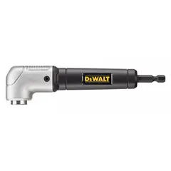 Right-angle attachment for impact drivers, converting them into compact right-angle drills. Overall length of 8 3/4 inches. Enables drilling and fastening in confined spaces where standard drills cannot reach.