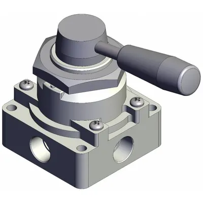 SMC Hand Valve: VH Series, Lever Actuator, 3/8 in NPT - VH Series Manual Air Control Valves