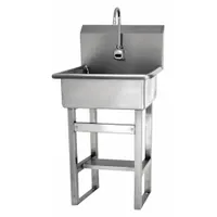 SANI-LAV Hand Sink: 46 1/2 in Overall Ht, 20 in Bowl Lg, 9 in Bowl Dp, 0.5 gpm Flow Rate, Sensor (MPN 524A-0.5)