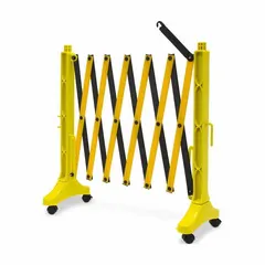 Expandable Barricade with Casters, 37 in H, 11 ft Expanded Length