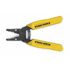 Multifunction wire stripper for cutting and stripping solid wire from 18 AWG to 10 AWG. Overall length 6 1/4 in with standard cushion grip. Suitable for electrical installation, maintenance, and repair tasks.