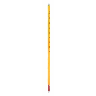 THERMCO Liquid In Glass Thermometer, Safety Coated: 0°C to 80°C, Partial Immersion - Partial-Immersion Liquid-in-Glass Lab Thermometers