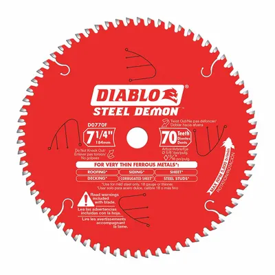 DIABLO D0770F Carbide Circular Saw Blade - Steel & General Metal-Cutting Blades
