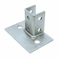 Strut Channel Fitting: 1 5/8 in x 1 5/8 in For Strut Channel Size, 6 Holes, 9/16 in Hole Dia (MPN V62SQSS)