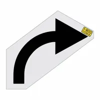 Individual Stencil: Turn Arrow, Parking Lot, 82 in Overall Wd, 72 in Overall Ht, 0.125 in Thick (MPN 108-0CF02NB)