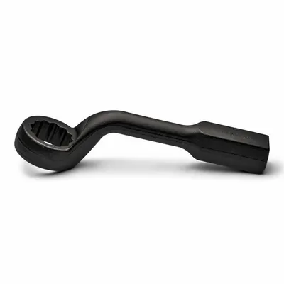 WRIGHT Striking Wrench: Steel, Black, 2 7/8 in Head Size, 16 in Overall Lg - SAE, Offset Handle, 12-Point, Striking Box End Wrenches