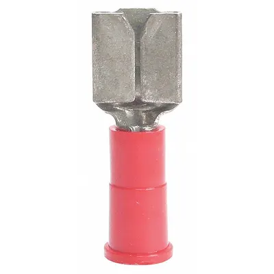 3M Wire Disconnect: Female Socket, Red, Vinyl, Partial Coverage - Partially Insulated Quick Disconnects