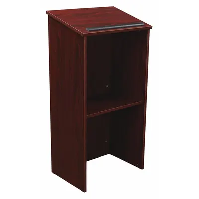 OKLAHOMA SOUND Lectern: Mahogany, Laminate, 46 1/2 in Overall Ht, 23 in Overall Wd - Lecterns