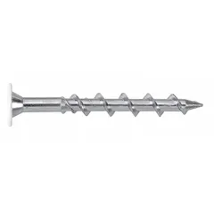 Steel self-threading anchor with wafer Phillips head and plain finish. Overall length 2 in, compatible with brick. Grade 1018 steel. Pack of 100. Used for fastening fixtures, brackets, or conduit into masonry.