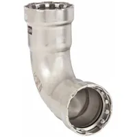 VIEGA MEGAPRESS Crimp Elbow Fitting: 3/4 in Pipe x 3/4 in Pipe Size, Press-fit x Press-fit, FKM (MPN 95010)