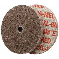 SCOTCH-BRITE Unitized Wheel: 6 in Dia x 1/4 in W, 1/4 in Arbor Hole, Silicon Carbide, Fine, Soft (2) (MPN 7100043083)